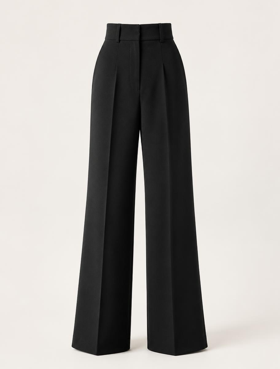 Black Wide-Leg Trouser